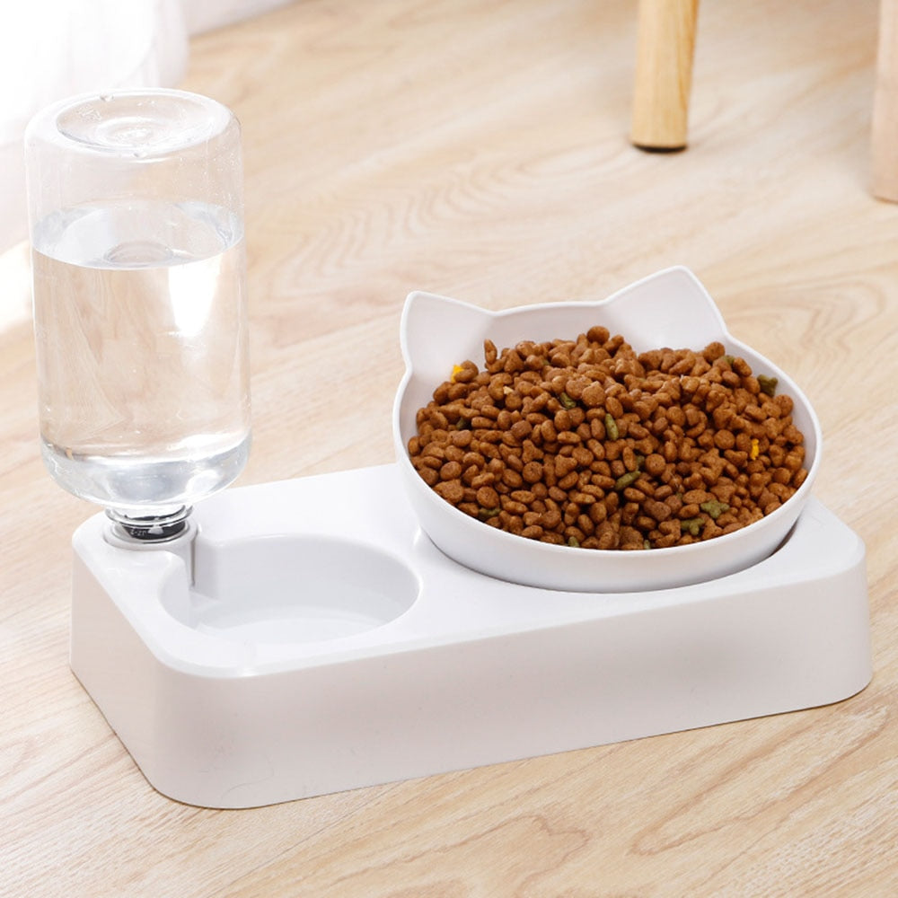 Cat Bowl with Automatic refilling Bottle