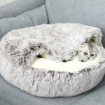 2 In 1 Winter Long Plush Cat Bed