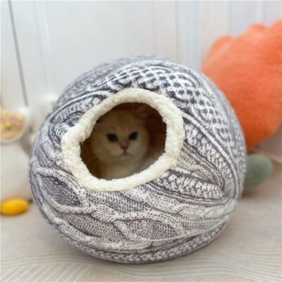 Woven Wool Ball Cat House